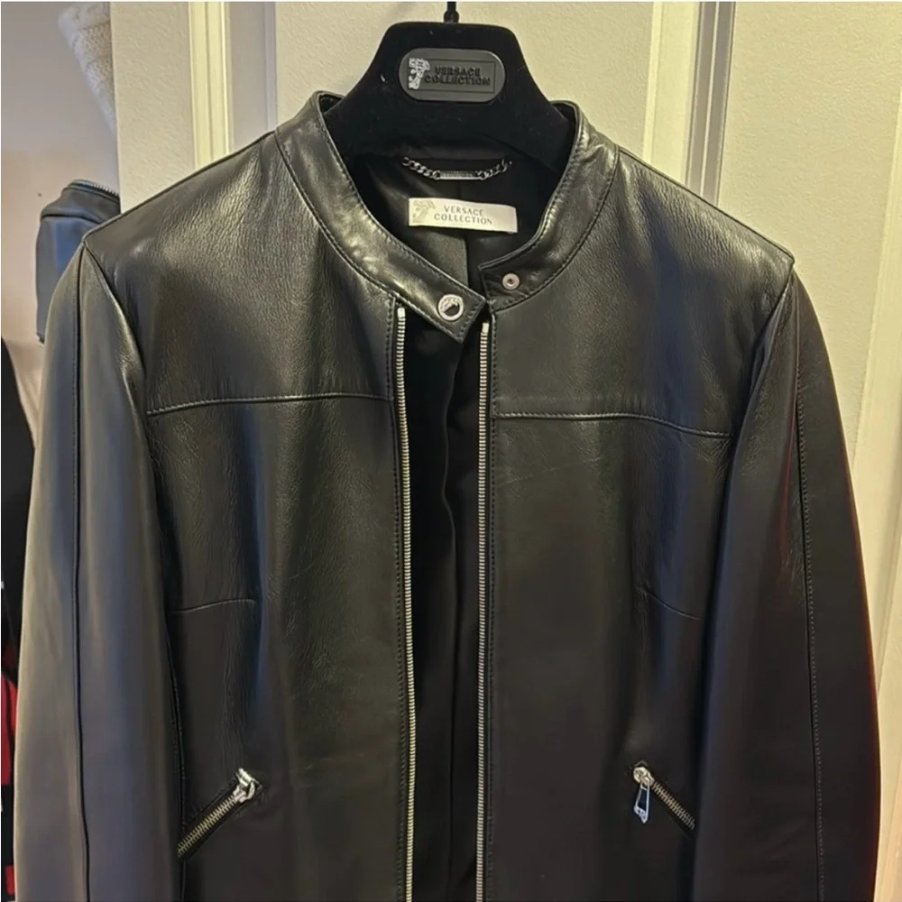 Versace Collection leather jacket - Picture 2 of 10